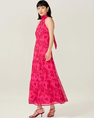 Omnes Womens Romeo Dress in Hazy Petal Print - Pink - Size: 16