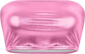 Generic Women PVC Metallic Sexy Crop Tops Boob Tube Women Sexy Top Tank Short Night Club Party Bustier Carnival Costumes