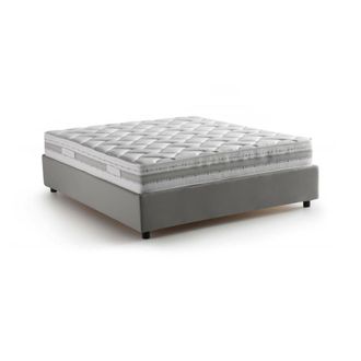 Talamo Italia Talamo Italia - Cama Matrimonial Adele, Cama Contenedor Con Revestimiento De Tela, 100% Made In Italy, Apertura Frontal, Con Colch&oacute;n 140x190 Cm Inclui