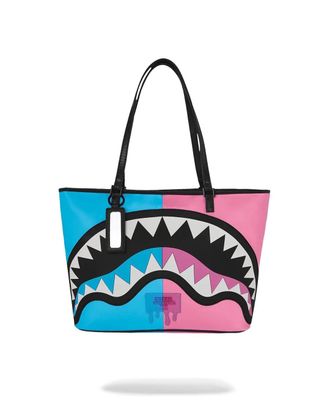 Sprayground Candy Clash Shark Central Tote Bag Womens Multi Top Handle SPR307
