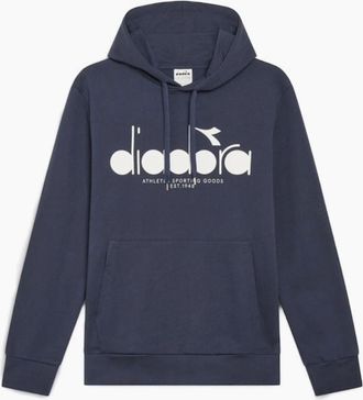 Diadora Mens Diadora Hoodie Logo Blue Denim - Size: 36