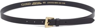 Closed leather belt - women - Leather - 100 - Black
