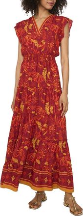 Vince Camuto Flutter Sleeve Maxi Dress