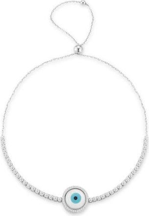 Glaze Jewelry Evil Eye Adjustable Bracelet in Silver at Nordstrom Rack