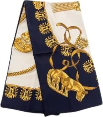 Herm&egrave;s Pre-owned Scarves, female, Multicolor, Size: ONE SIZE Pre-owned Les Cavaliers dOr Silk Scarf