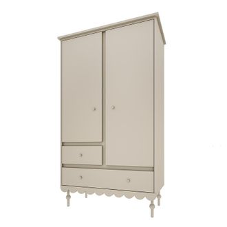 OEM Armoire 2 Portes 2 Tiroirs Wood Luck Babushka Olive