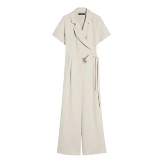 Max Mara Jumpsuits, female, Beige, Size: XS Wrap-Around Jumpsuit