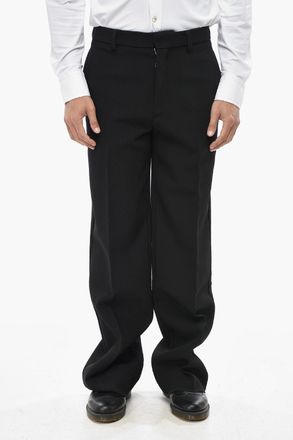 Off-white Pantaloni 4 Tasche in Lana con Chiusura Nascosta Off-White