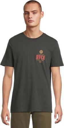 Rvca Philsner Short Sleeve Mens T Shirt Pirate Black : 2XL, Cotton