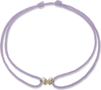 Anzie Jac + Jo Icon Butterfly Mini Charm Bracelet in Purple at Nordstrom, Size Small
