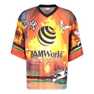 P.A.M. T-Shirts, male, Multicolor, Size: XS Technical Fabric T-Shirt with Print