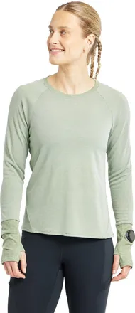 Oiselle Womens Flyout Wool Classic Long Sleeve Green XS