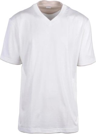 Eleventy T-shirt met ronde hals - Heren - T-shirts - Wit - 2XL - Katoen - Tops