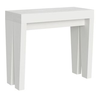 Itamoby Consola extensible 90x40/196 cm efecto madera fresno blanco