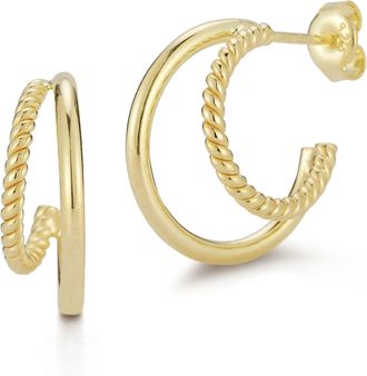 Glaze Jewelry Sterling Silver Double Hoops