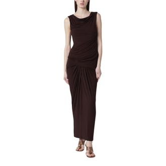 Entire studios Maxi Dresses, female, Brown, Size: XS Drape Dress