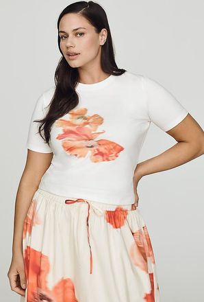 Never Fully Dressed Blurred Floral Graphic Tee