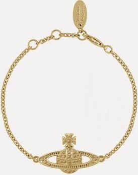 Vivienne Westwood Mini Bas Relief Chain Bracelet Gold Topaz Women