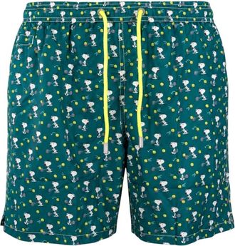 MC2 Saint Barth Lighting Zwemshorts met middellange pijpen - Heren - Strandmode - Groen - S - Polyester - Badmode