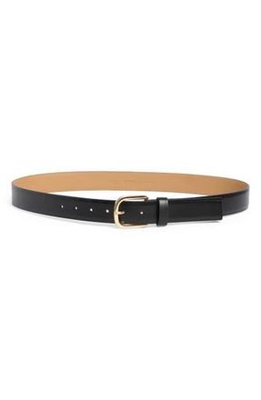 Kate Spade New York Feather Edge Leather Belt in Black/gold at Nordstrom Rack, Size X-Large