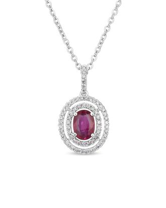 Le Vian Platinum 1.05 ct. tw. Diamond & Ruby Pendant