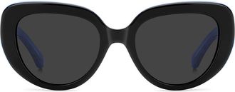 Kate Spade New York rana 53mm rectangular sunglasses in Black Blue/Grey at Nordstrom