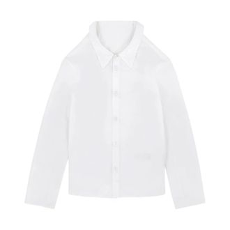 Maison Margiela Overhemden, Dames, Wit, XS, Katoen, Elegante Bianco Shirt voor Vrouwen