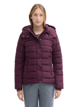 Tom Tailor Steppjacke TOM TAILOR, Damen, Gr. M (38), lila (schwarzberry), Steppware, Obermaterial: 100% Polyester. Futter: 100% Polyester, unifarben, regular fit