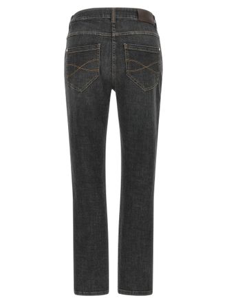 Brunello Cucinelli Slim-Fit Cotton Jeans - Grey