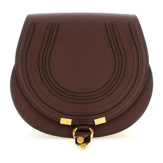 Chlo&eacute; Marcie Saddle Shoulder Bag - female - Chlo&eacute; - Cross Body Bags - Brown - ONE SIZE - Bags
