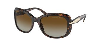 Prada Polarized Brown Gradient Butterfly Ladies Sunglasses PR 04ZS 2AU6E1 57