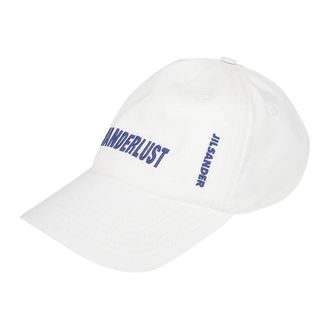 Jil Sander Cotton Baseball Cap - Heren - Petten - Wit - M - Katoen - Accessoires