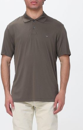 Emporio Armani Polo in misto seta con logo