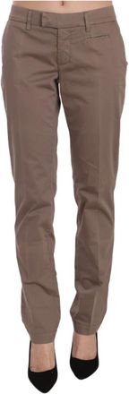 Dondup Low Waist Straight Cut Trouser - Dames - Straight fit broeken - Bruin - W31 - Katoen - Broeken