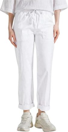 Deha Poplin Rechte Broek - Dames - Straight fit broeken - Wit - XL - Katoen - Broeken