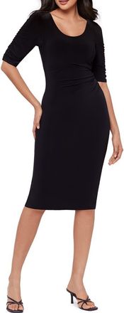 Miraclesuit Lumi Ruched Stretch Jersey Dress in Black at Nordstrom, Size X-Small