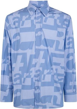 Arte Allover Shirt - Heren - Casual Overhemden - Blauw - M - Overhemden