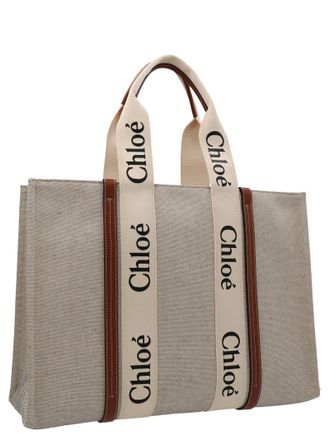 Chlo&eacute; Woody Tote Bag - Beige
