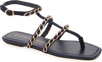 Stuart Weitzman Soluxe Crystal Sandal in Nice Blue at Nordstrom, Size 9.5