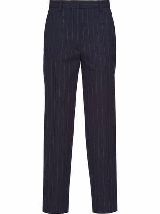 Prada Pantalon met krijtstreep - Blauw