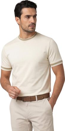 HUGO BOSS Beige katoenen ronde hals t-shirt Boss Black H-Tessler