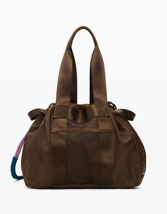 Desigual Borsa shopper grande in nylon marrone