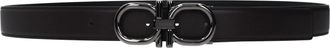 Ferragamo Herens Riem Bruin/Zwart Leer