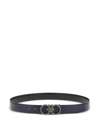 Ferragamo reversible gancini buckle belt - men - CALFSKIN/Leather - 115 - Blue