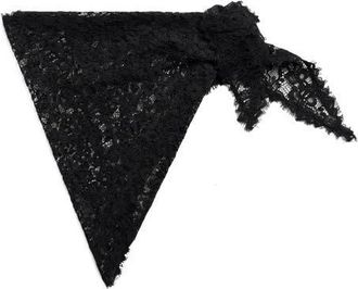Mani&egrave;re De Voir Kadia Lace Head Scarf in Black at Nordstrom