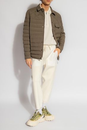 Moncler Panelled Sweatpants, Mens, Cream