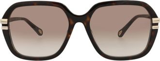 Chlo&eacute; 57mm Oversize Sunglasses in Havana/Havana Brown at Nordstrom Rack