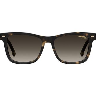 Carrera 54mm Gradient Rectangular Sunglasses in Havana/brown Gradient at Nordstrom