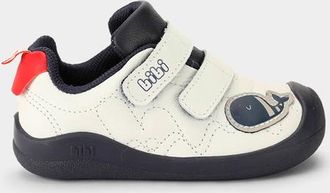 Bibi Kids Fisioflex First Walker Boy Shoe in White Navy at Nordstrom, Size 10