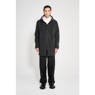 Stutterheim Stockholm Patch Matte Raincoat in Black at Nordstrom, Size X-Large